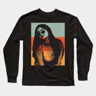 Girl Wearing Sun Glasses Long Sleeve T-Shirt